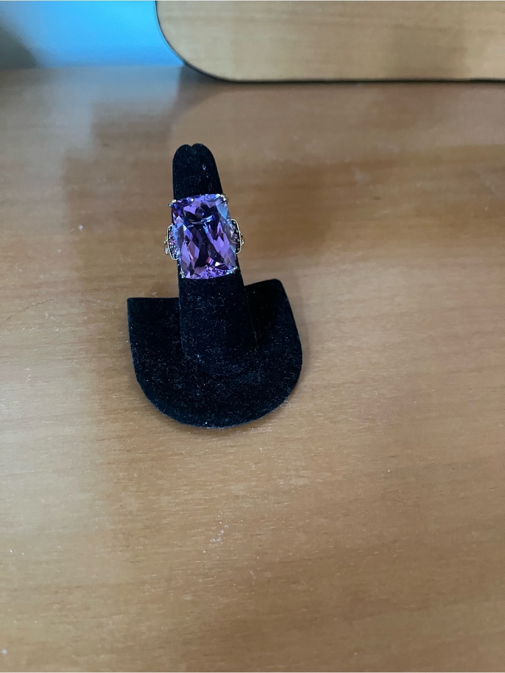 Purple Amethyst Statement Ring - Women Jewelry, size 8, 975 Sterling silver